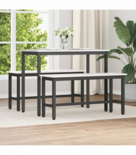 vidaXL Dining Bench White 100 x 32.5 x 49 cm Solid pine wood