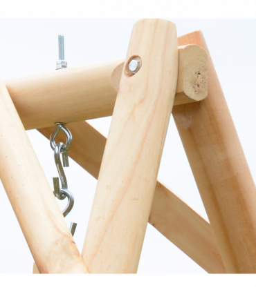 Outdoor 2 Seater Porch Swing Wooden Rustic Patio Bench Hammock w/ Armrest