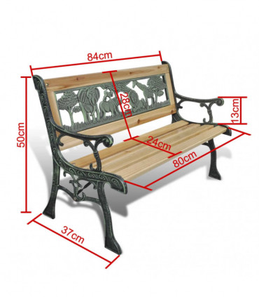 Children Garden Bench 84 cm Wood