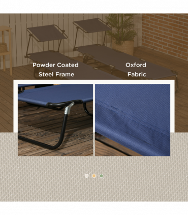 Comfort Lounge Chairs - Adjustable Recline & Sunshade - Set of 2