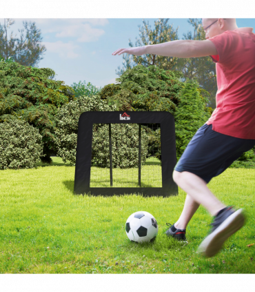 Football Training Net Training Rebounder Net w/ Adjustable Angles - Black