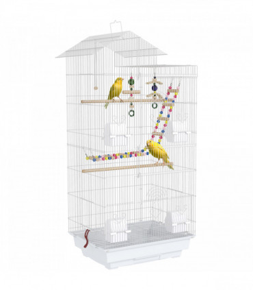 PawHut 81cm Cat Scratching Post w/ Jute Rope, Hanging Ball, Soft Plush Beige