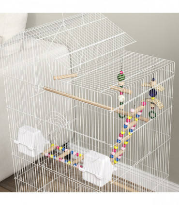 PawHut 81cm Cat Scratching Post w/ Jute Rope, Hanging Ball, Soft Plush Beige