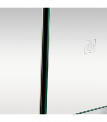 kleankin LED Bathroom Mirror Cabinet with Shelves Wall Mount High Gloss Black