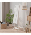 Free-Standing Mirror White 34x37x146 cm