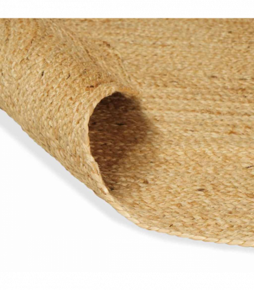 vidaXL Rug Natural and Black 300 x 300 cm Jute