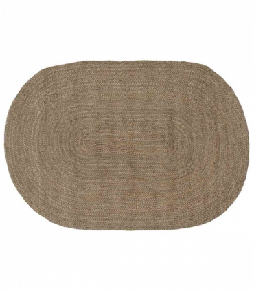 vidaXL Rug Natural and Black 300 x 300 cm Jute
