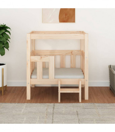 Dog Bed 65.5x43x70 cm Solid Wood Pine