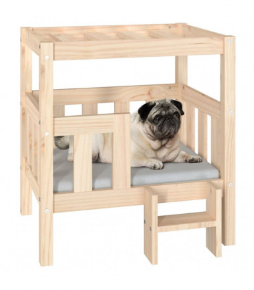 Dog Bed 65.5x43x70 cm Solid Wood Pine