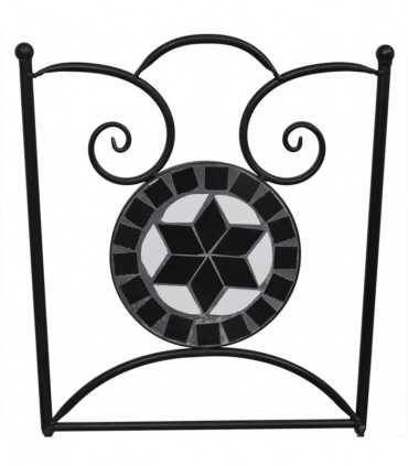 Folding Bistro Chairs 2 pcs Ceramic Black and White