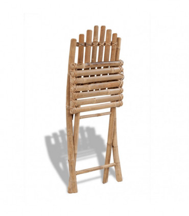 Folding Garden Chairs 2 pcs Bamboo