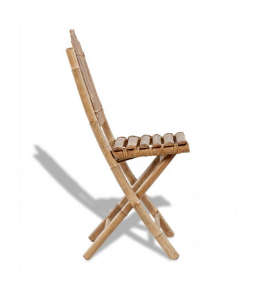 Folding Garden Chairs 2 pcs Bamboo