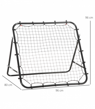HOMCOM Rebounder Net Goal for Kids Adults Baseball Football Training Black
