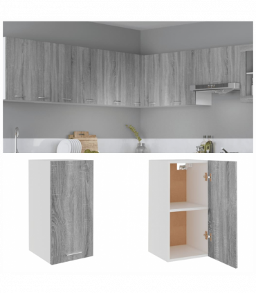 Hanging Cabinet Grey Sonoma 29.5x31x60 cm Engineered Wood