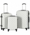 Hardcase Trolley Set 3 pcs Bright Silver ABS