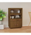 Highboard Honey Brown 67x40x108.5 cm Solid Wood Pine