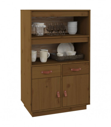 Highboard Honey Brown 67x40x108.5 cm Solid Wood Pine