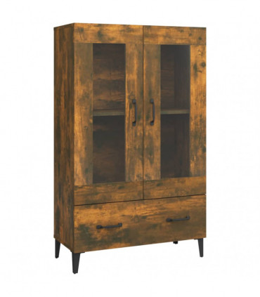 Highboard Smoked Oak 70x31x115 cm Engineered Wood