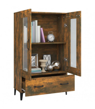 Highboard Smoked Oak 70x31x115 cm Engineered Wood