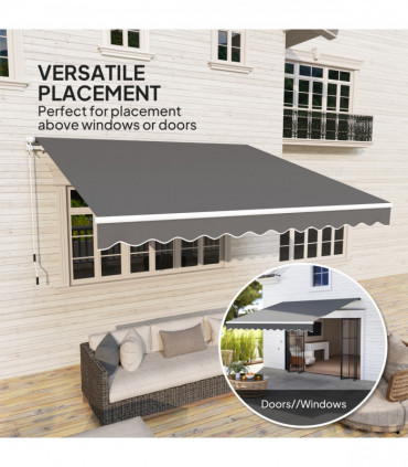 Premium Hand Crank Canopy Awning - Adjustable, Lightweight Protection