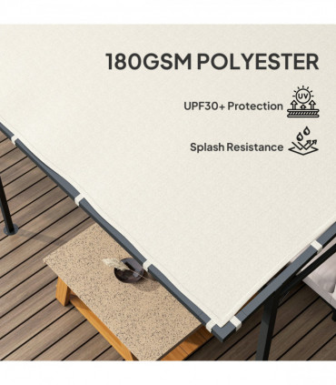 Stylish Dark Grey Outdoor Canopy with UPF30+ Protection & Stability