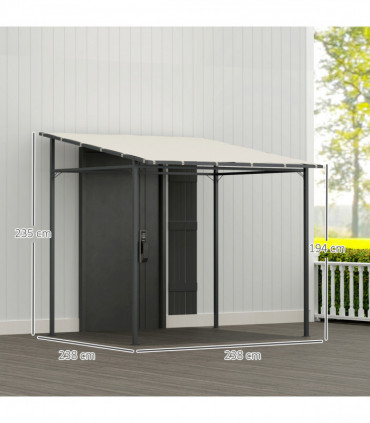 Stylish Dark Grey Outdoor Canopy with UPF30+ Protection & Stability