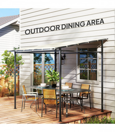 Stylish Dark Grey Outdoor Canopy with UPF30+ Protection & Stability