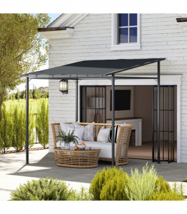 Stylish Dark Grey Outdoor Canopy with UPF30+ Protection & Stability