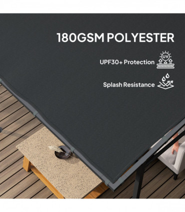Stylish Dark Grey Outdoor Canopy with UPF30+ Protection & Stability