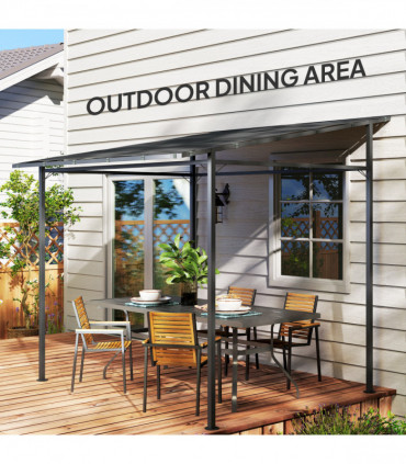 Stylish Dark Grey Outdoor Canopy with UPF30+ Protection & Stability