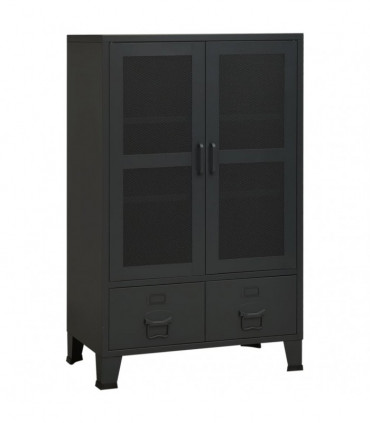 Industrial Storage Cabinet Black 70x40x115 cm Metal