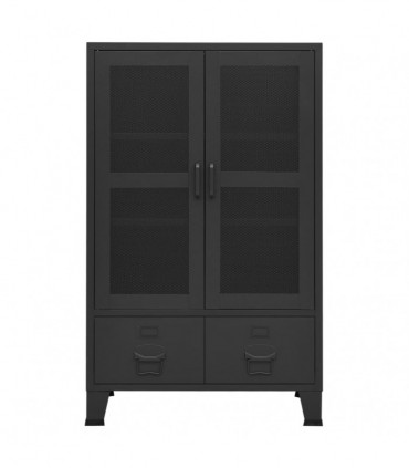 Industrial Storage Cabinet Black 70x40x115 cm Metal