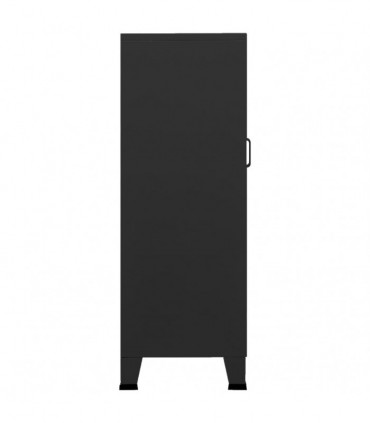 Industrial Storage Cabinet Black 70x40x115 cm Metal
