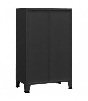 Industrial Storage Cabinet Black 70x40x115 cm Metal