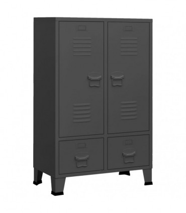 Industrial Wardrobe Anthracite 67x35x107 cm Steel
