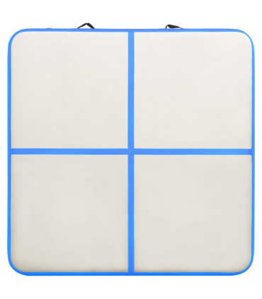 vidaXL Inflatable Gymnastics Mat with Pump 200x200x15 cm PVC Blue