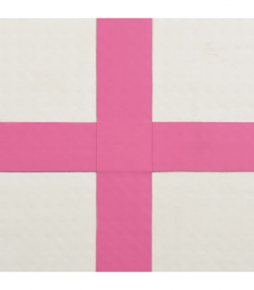 vidaXL Inflatable Gymnastics Mat with Pump 200x200x15 cm PVC Pink