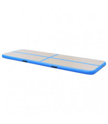 Inflatable Gymnastics Mat with Pump 300x100x10 cm PVC Blue