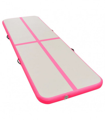 Inflatable Gymnastics Mat with Pump 300x100x10 cm PVC Pink