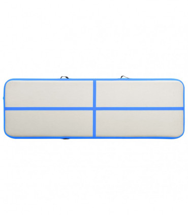 Inflatable Gymnastics Mat with Pump 300x100x20 cm PVC Blue