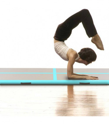 Inflatable Gymnastics Mat with Pump 500x100x10 cm PVC Green