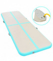 Inflatable Gymnastics Mat with Pump 600x100x10 cm PVC Green