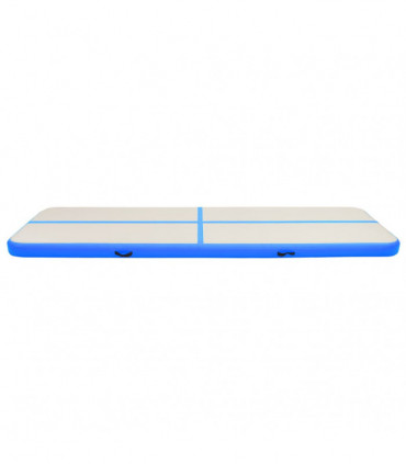 Inflatable Gymnastics Mat with Pump 600x100x15 cm PVC Blue