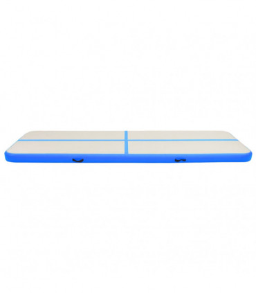 Inflatable Gymnastics Mat with Pump 600x100x20 cm PVC Blue