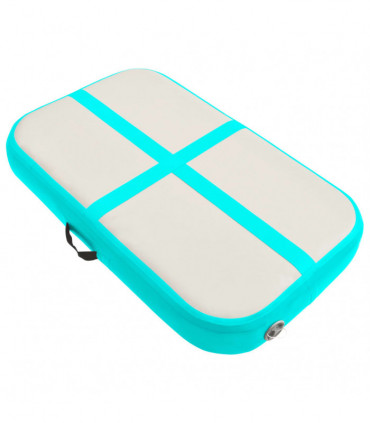 Inflatable Gymnastics Mat with Pump 60x100x10 cm PVC Green