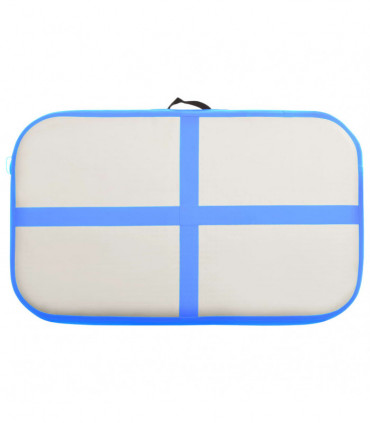 Inflatable Gymnastics Mat with Pump 60x100x20 cm PVC Blue