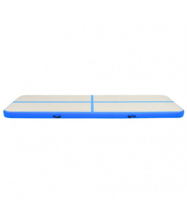 Inflatable Gymnastics Mat with Pump 800x100x15 cm PVC Blue
