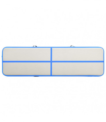 Inflatable Gymnastics Mat with Pump 800x100x15 cm PVC Blue