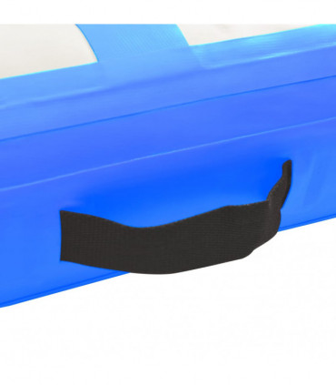 Inflatable Gymnastics Mat with Pump 800x100x15 cm PVC Blue