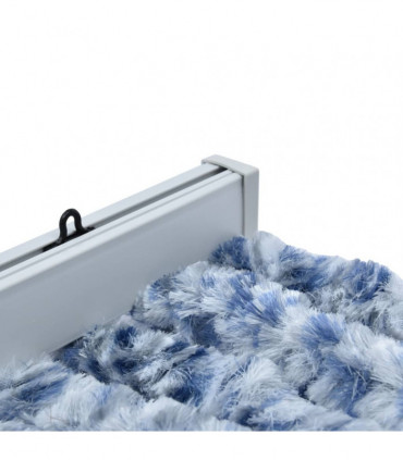 Insect Curtain Blue, White and Silver 100x220 cm Chenille